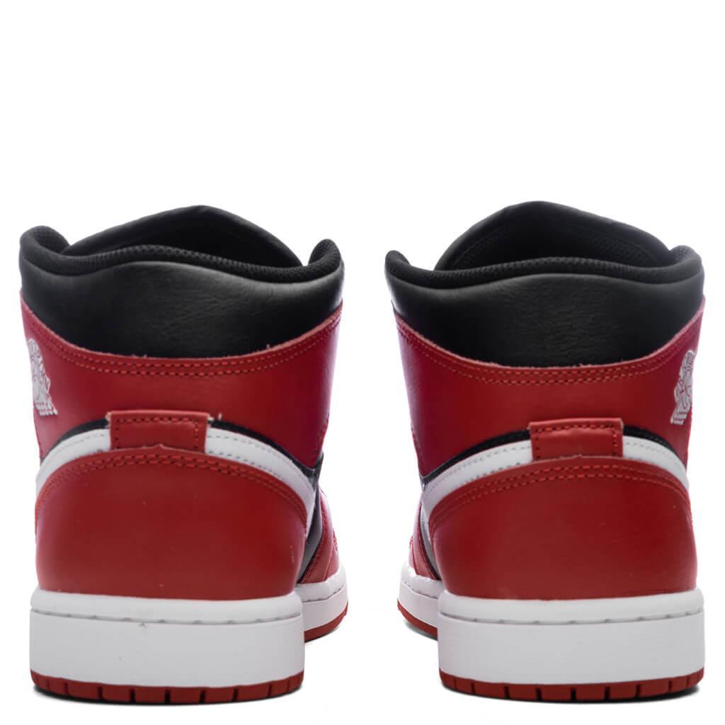 Air Jordan 1 Mid - Black/White/Gym Red Male Product Image