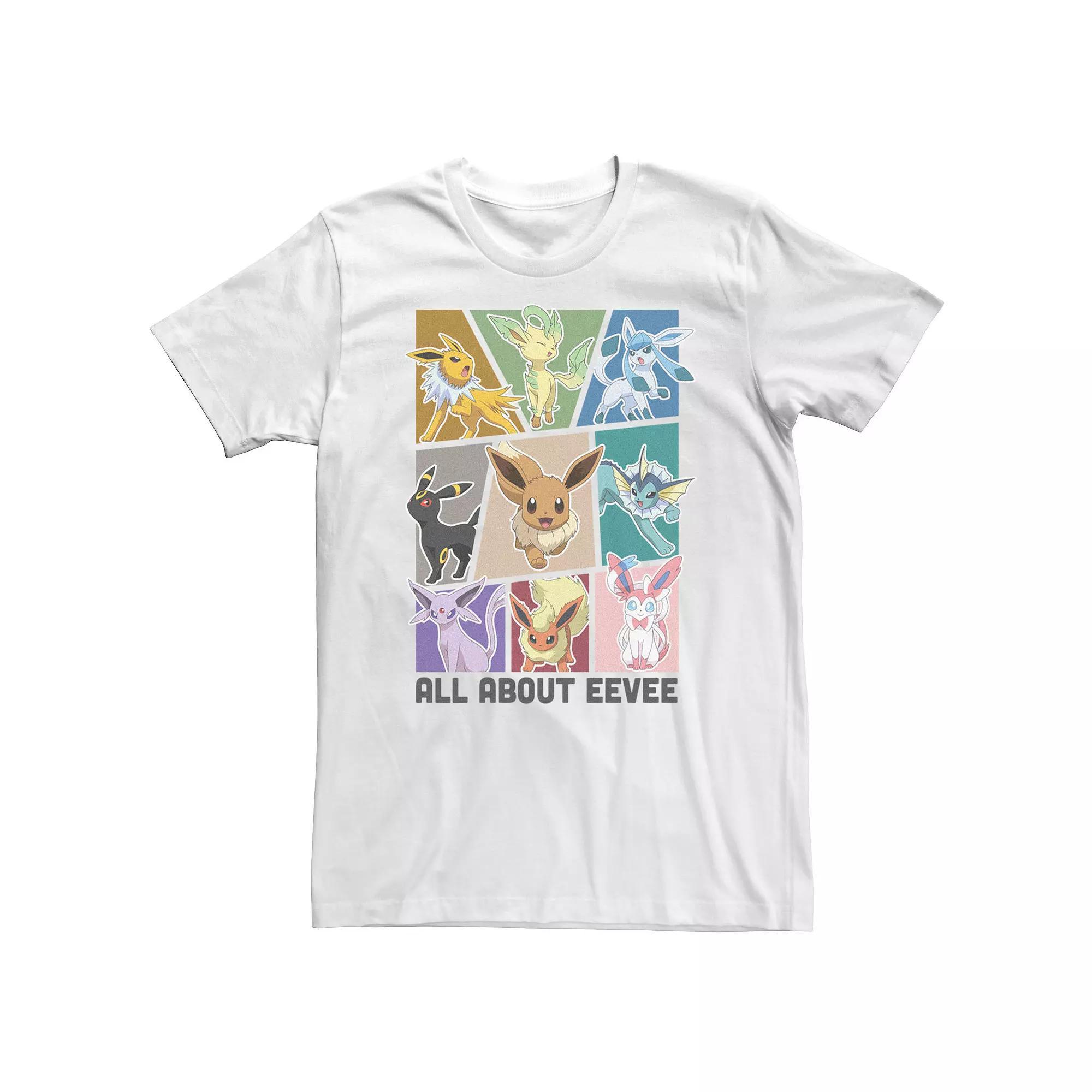 Big & Tall Pokemon All About Eevee Evolutions Tee, Men's, Size: 4XL Tall, White Product Image