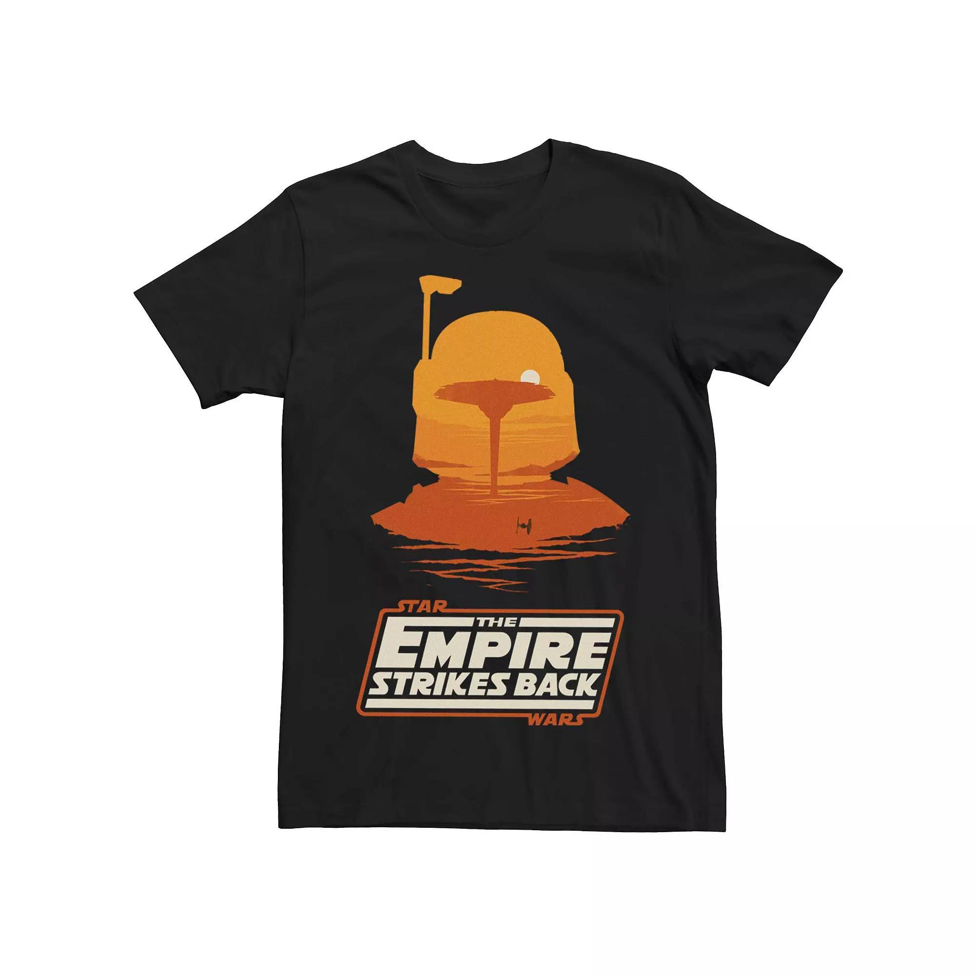 Men's Star Wars Empire Strikes Back Boba Fett Logo Tee, Size: Large, Black Product Image