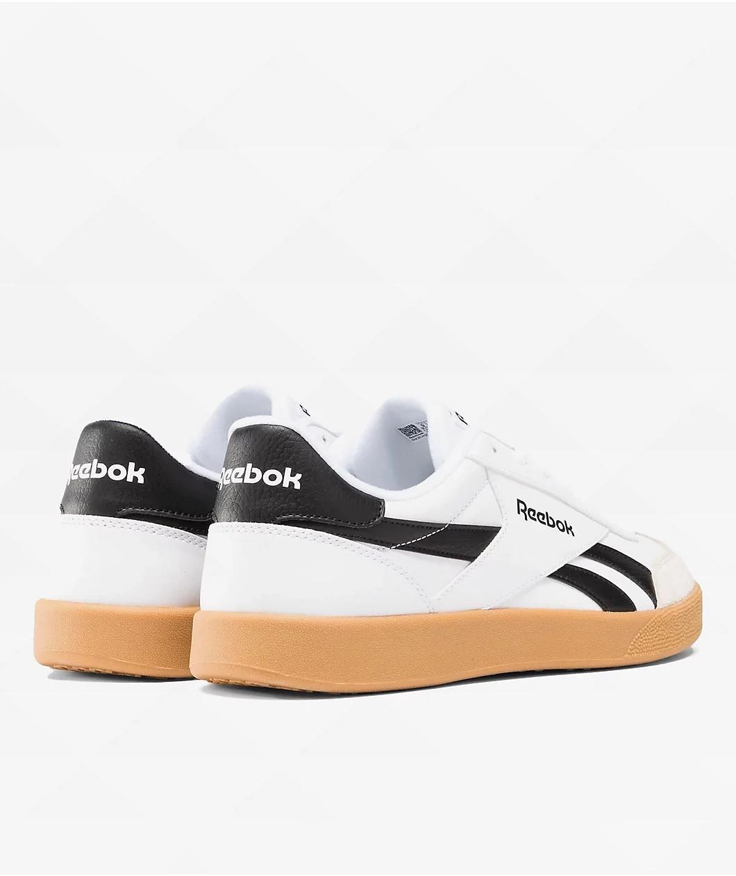 Reebok Smash Edge White, Black & Gum Shoes Product Image