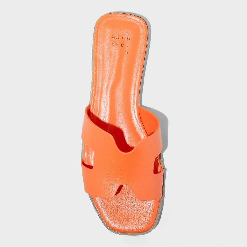 Womens Nina H-Band Slide Sandals - A New Day Orange 8 Product Image