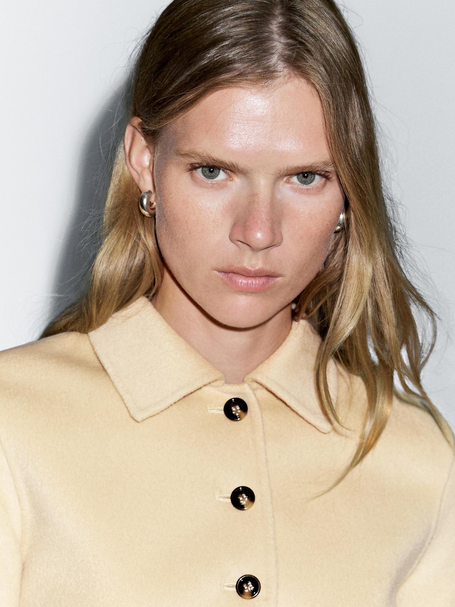 Short wool blend coat Product Image