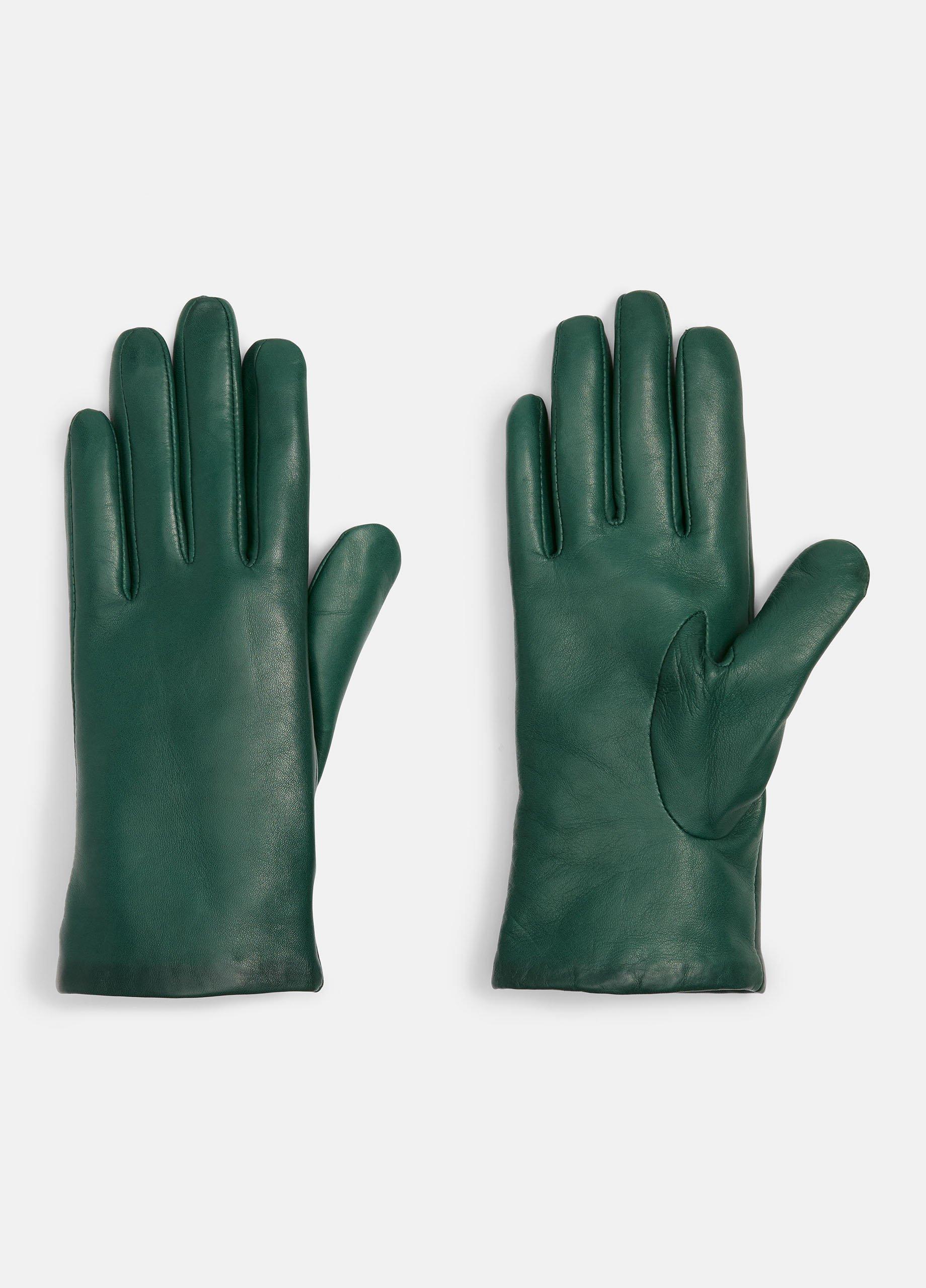 Cashmere-Lined Short Leather Glove Product Image