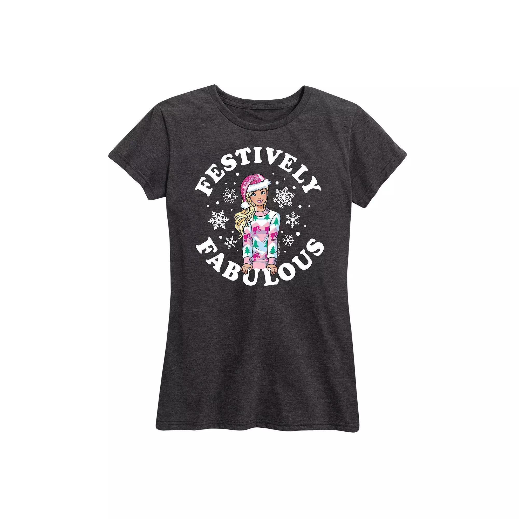 Women's Barbie® Festively Fabulous Graphic Tee, Girl's,  Product Image