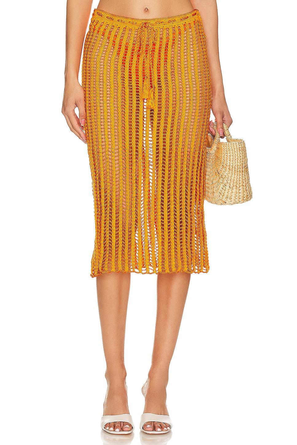 X Revolve Crochet Midi Skirt Product Image