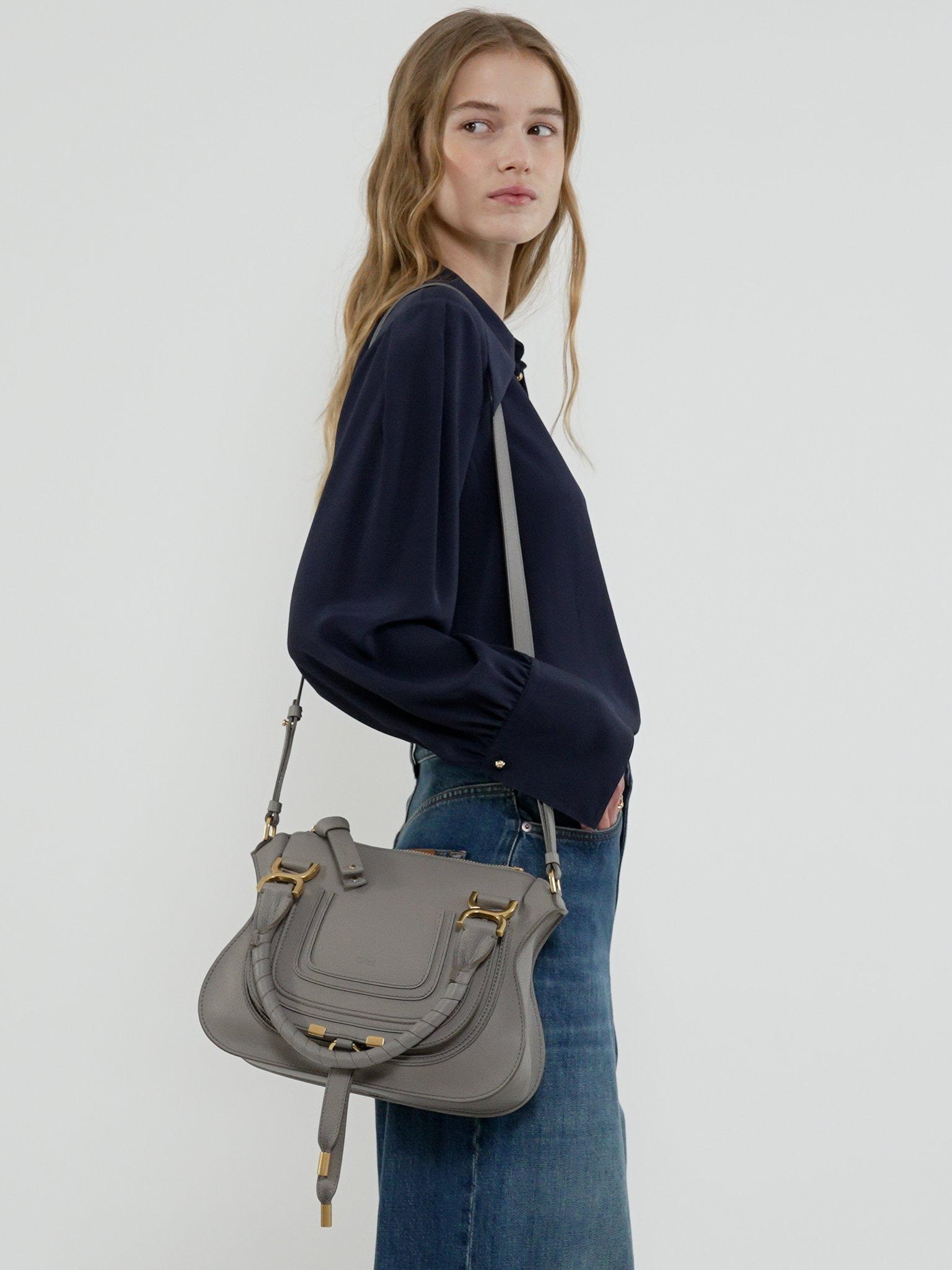 Small Marcie bag in grained leather Product Image