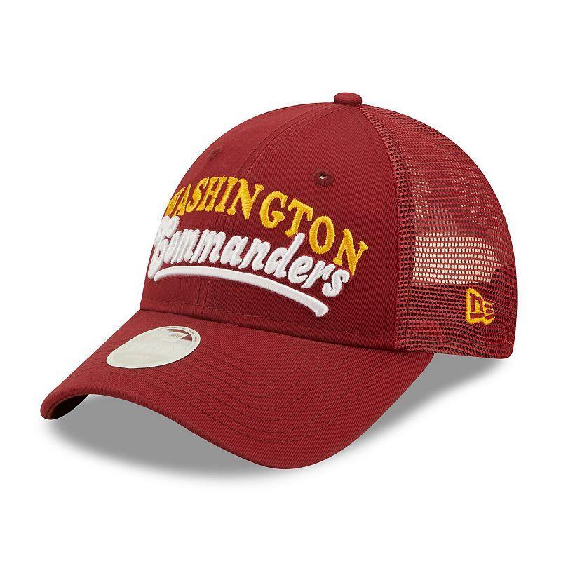 Womens New Era Burgundy Washington Commanders Team Trucker 9FORTY Snapback Hat Product Image