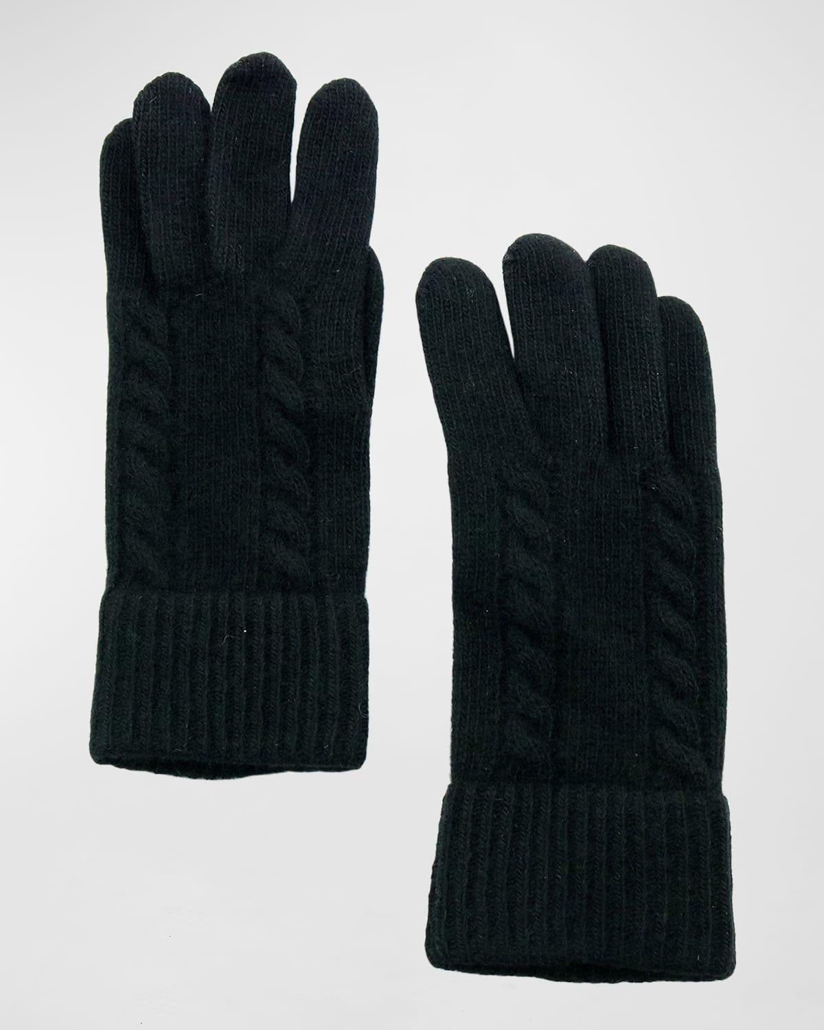 Cashmere Cable Knit Gloves Product Image