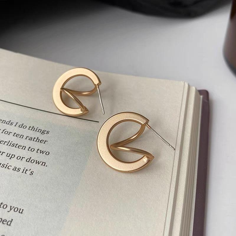 Alloy Hoop Earrings Product Image