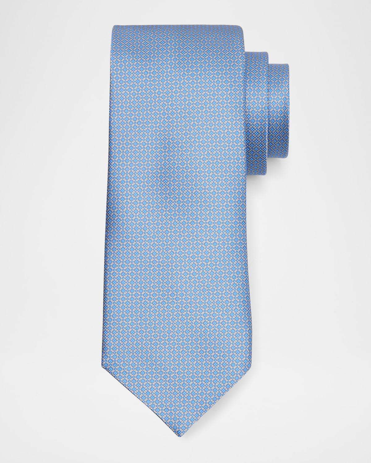 Men's Micro-Grid Silk Tie Product Image