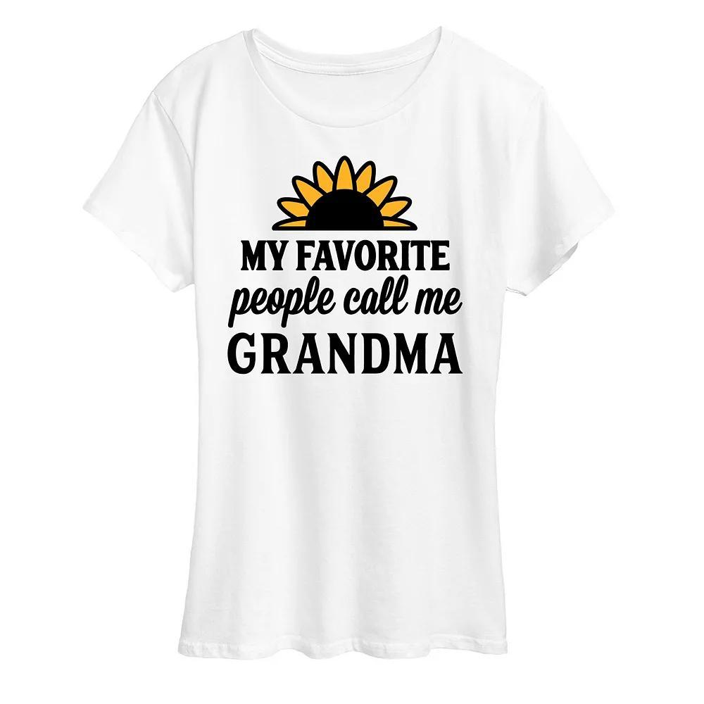 Women's Favorite People Call Me Grandma Graphic Tee,  Product Image
