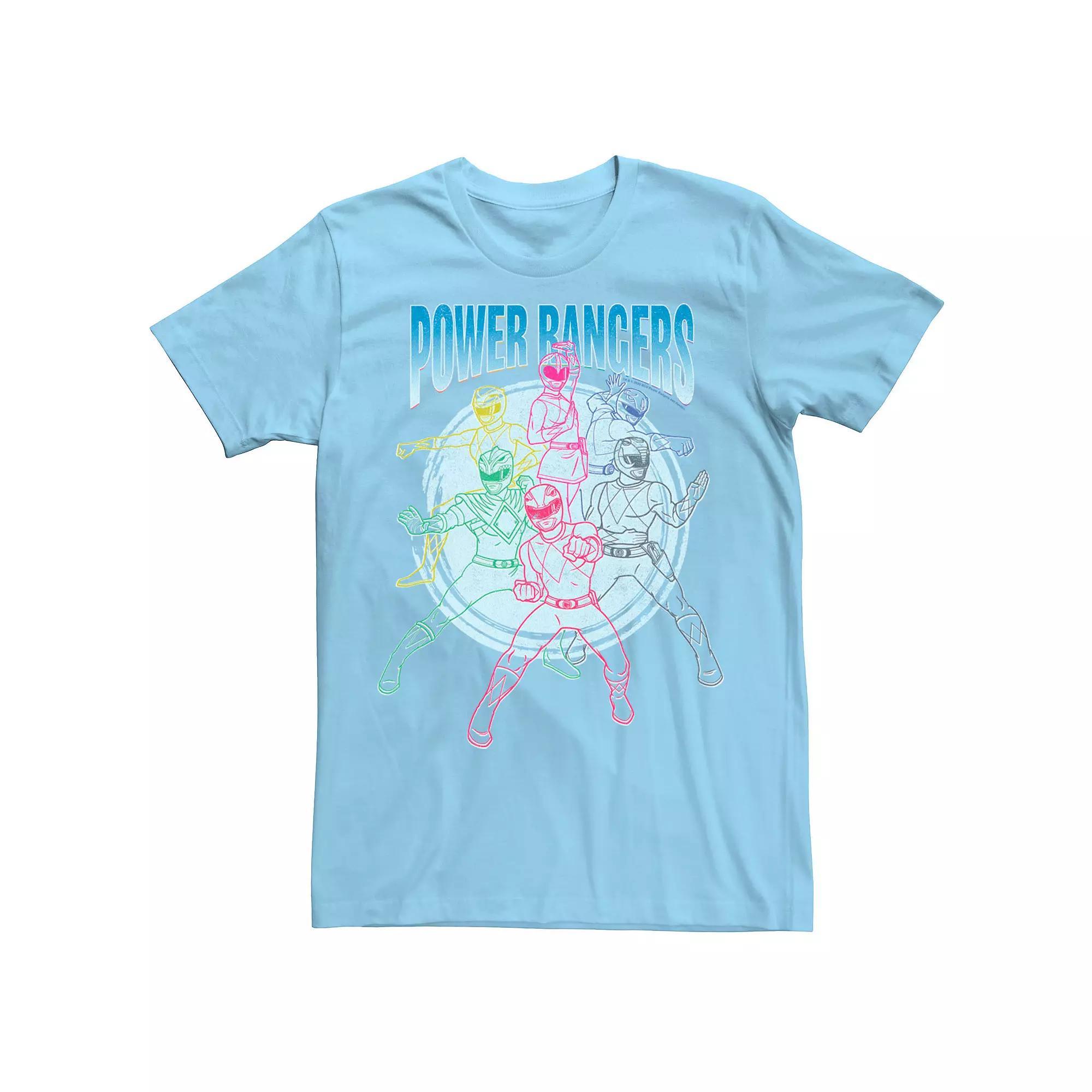 Men's Power Rangers Outlines Group Shot Tee,  Product Image