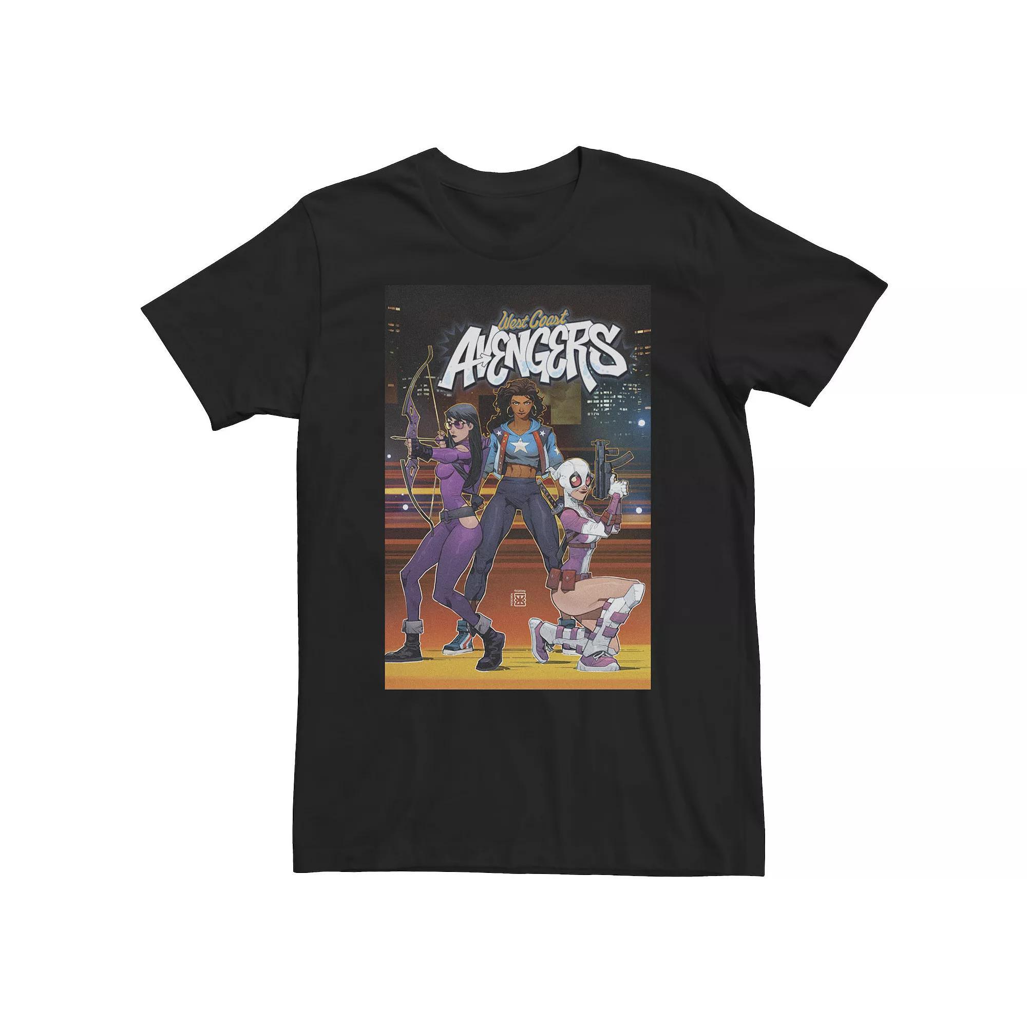 Big & Tall Marvel Comixology West Coast Avengers #8 Comic Book Cover Tee, Men's, Size: 3XL Tall, Black Product Image