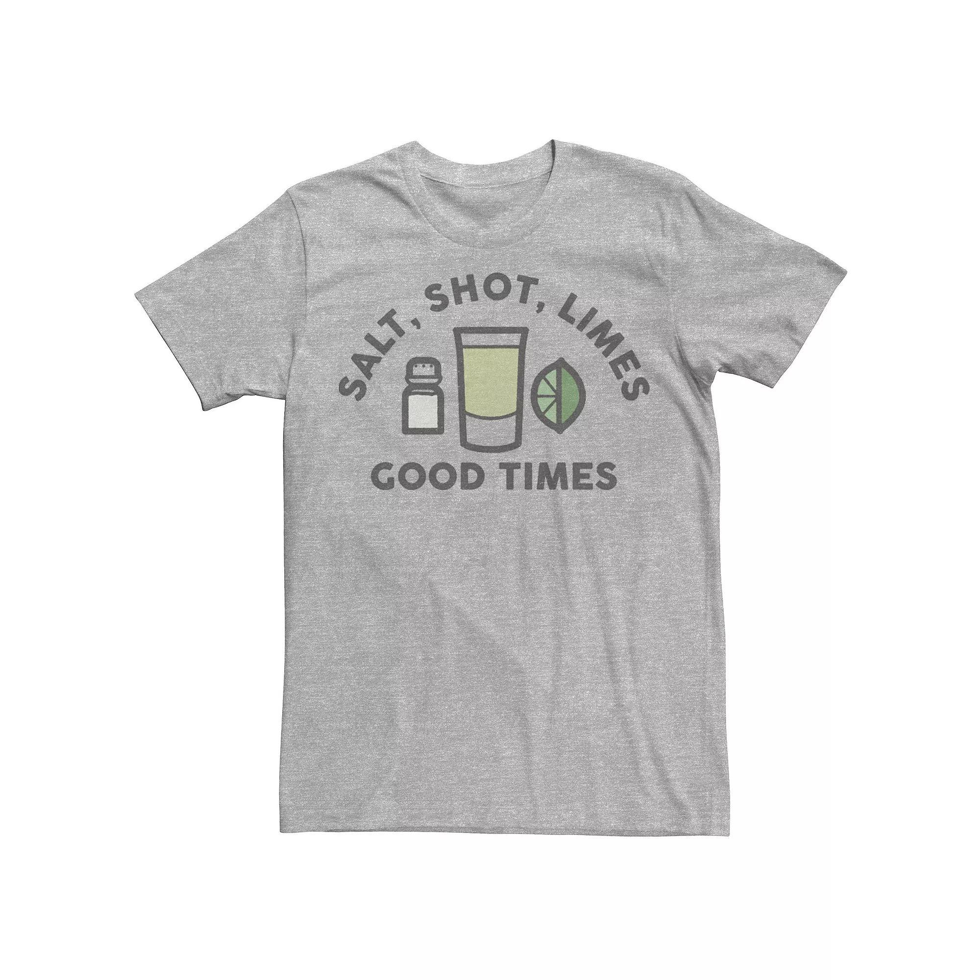 Men's Salt, Shot And Limes Good Times Tee, Size: XL, Athletic Grey Product Image