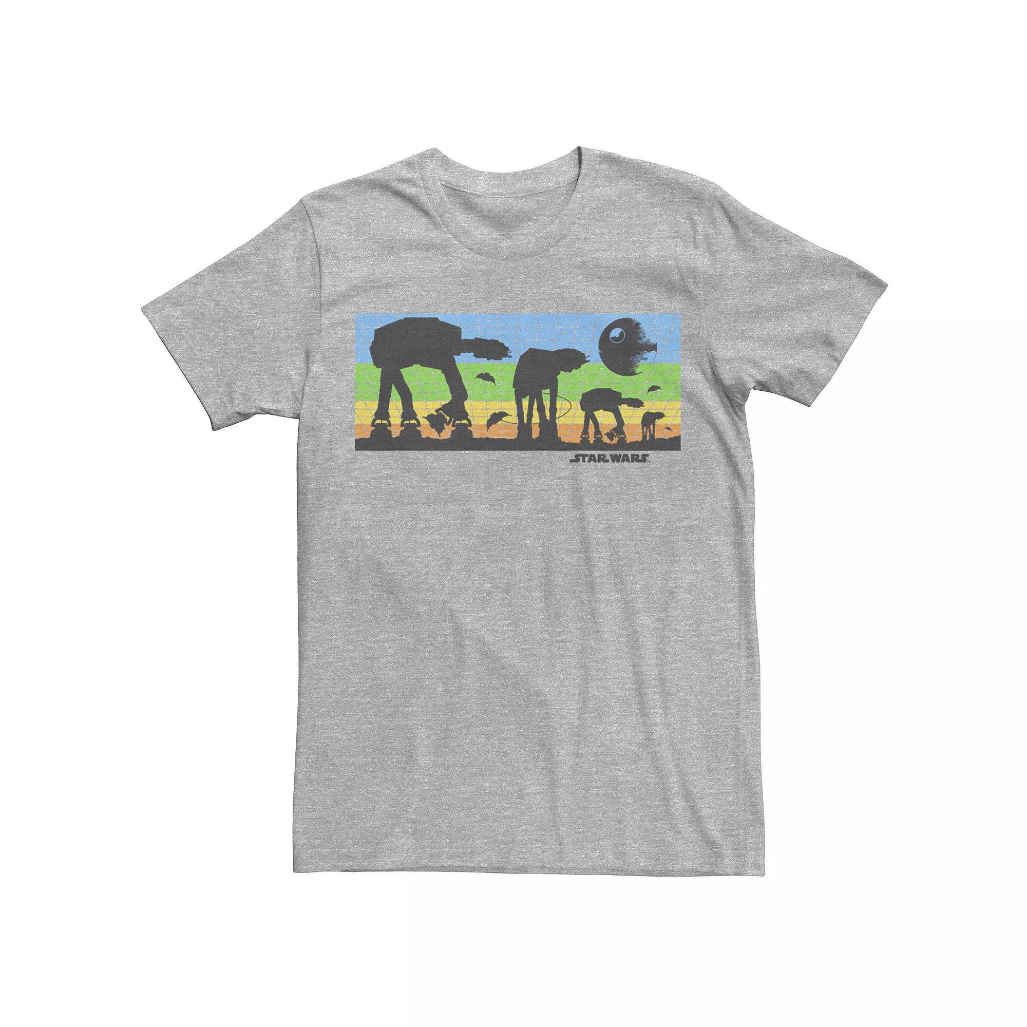 Men's Star Wars Rainbow AT Walker Skyline Tee, Size: Large, Athletic Grey Product Image