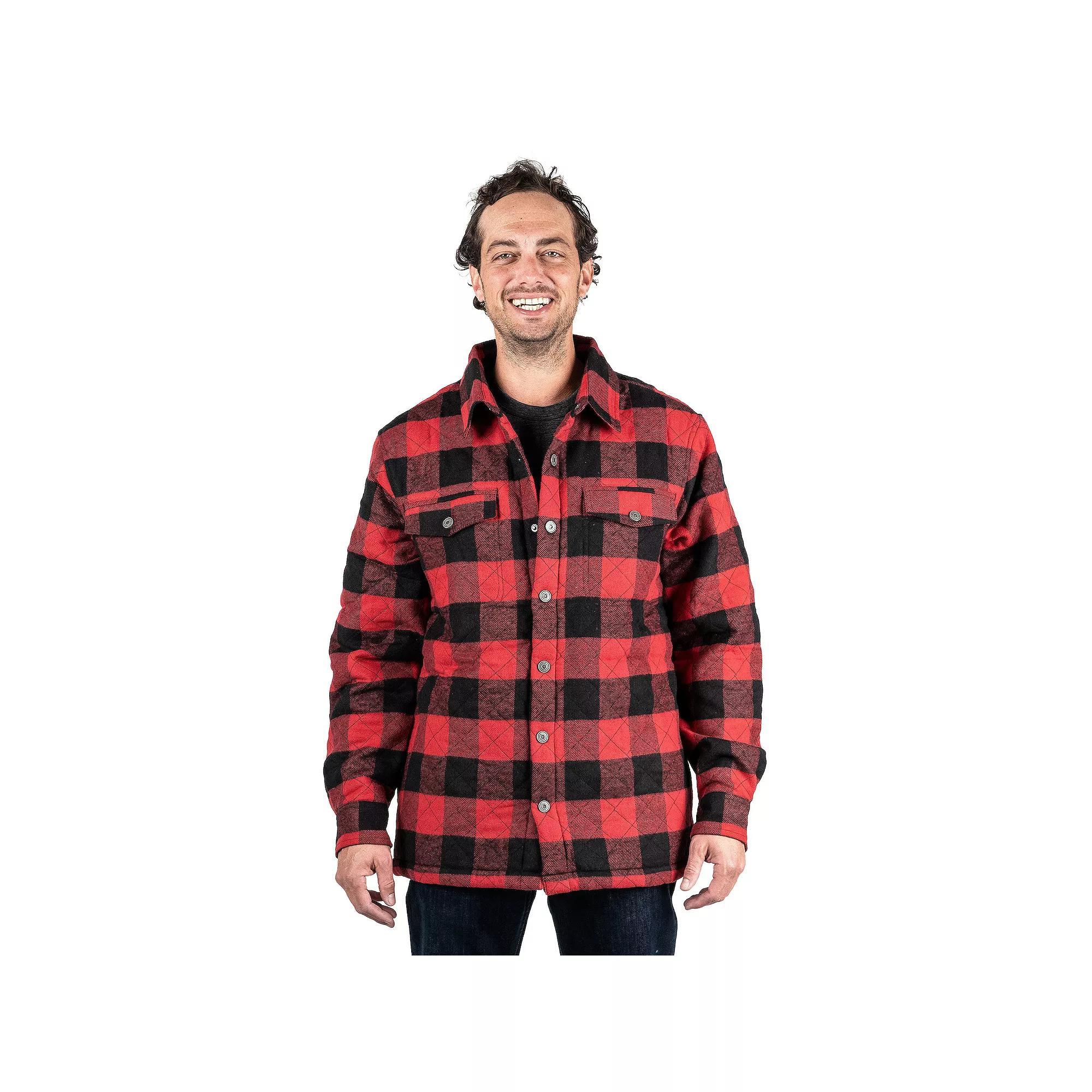 Men's Sonoma Goods For Life® Flannel Sherpa-Lined Shirt Jacket, Size: Large, Buffalo Red Product Image