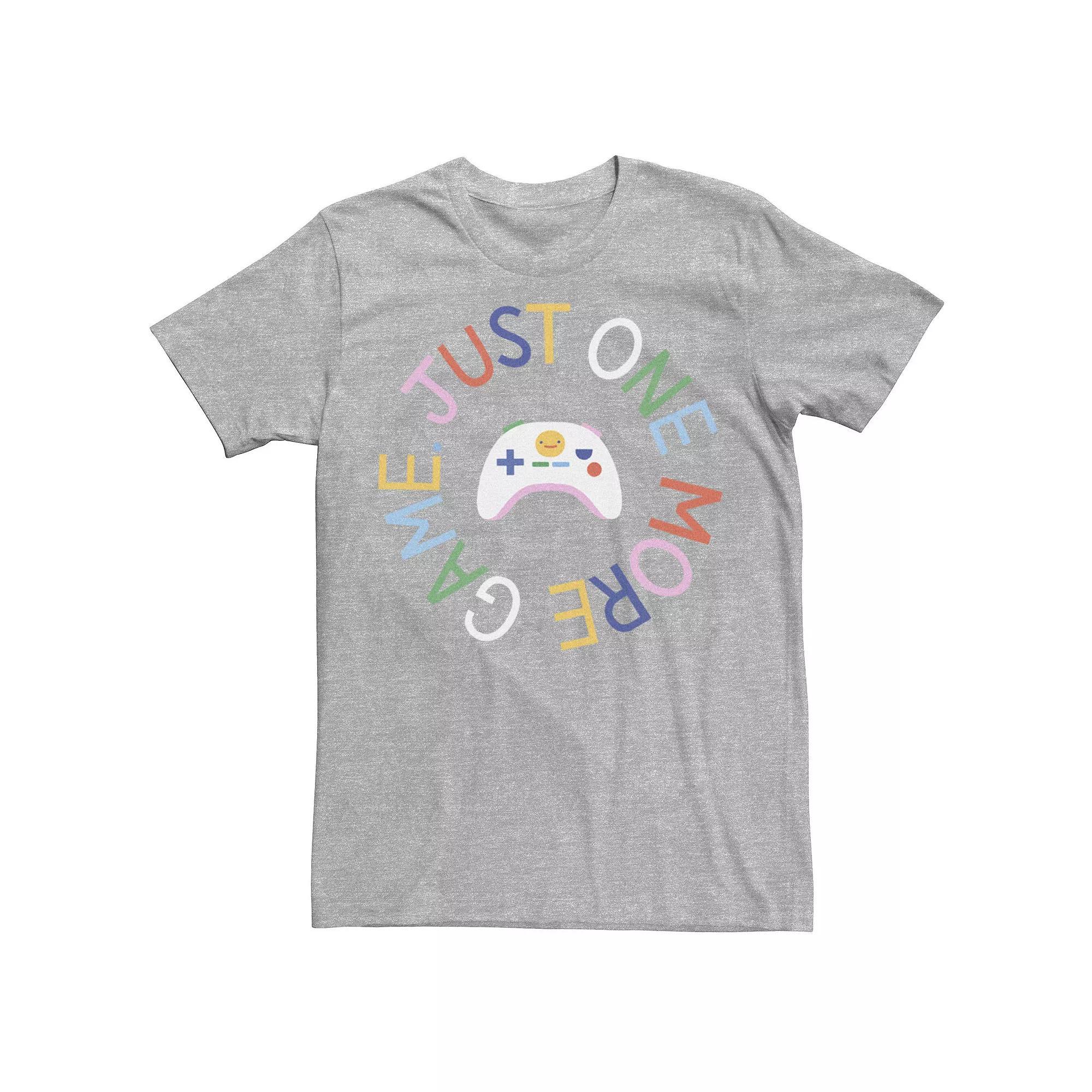 Men's Just One More Game Circled Text Controller Tee, Size: XXL, Athletic Grey Product Image