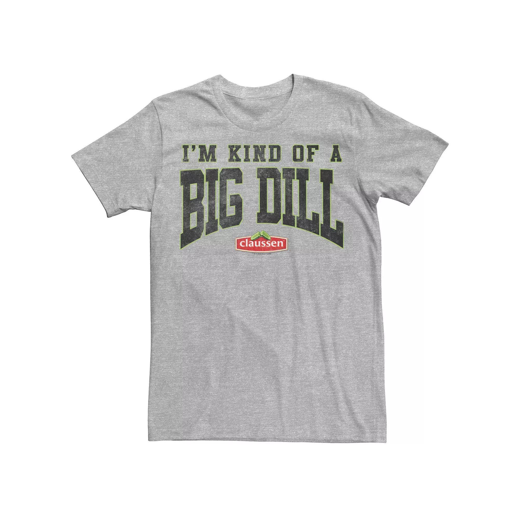 Men's Claussen I'm Kind of a Big Dill Distressed Graphic Tee, Size: Small, Athletic Grey Product Image