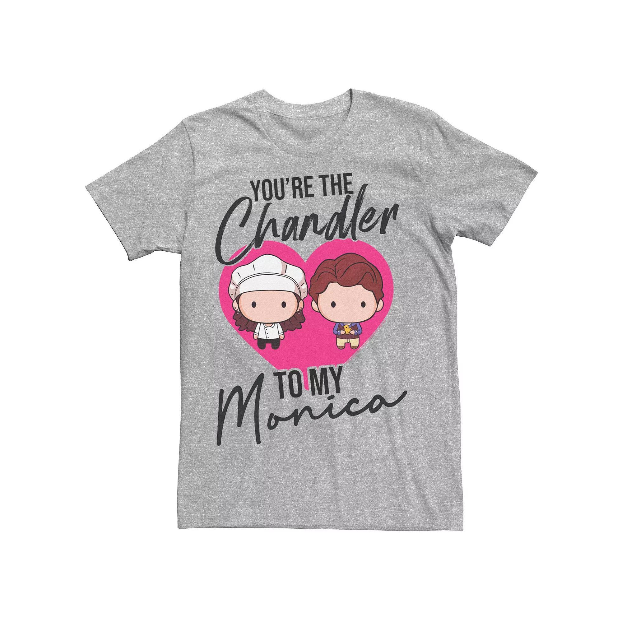 Men's Friends You're The Chandler To My Monica Tee, Size: XXL, Athletic Grey Product Image