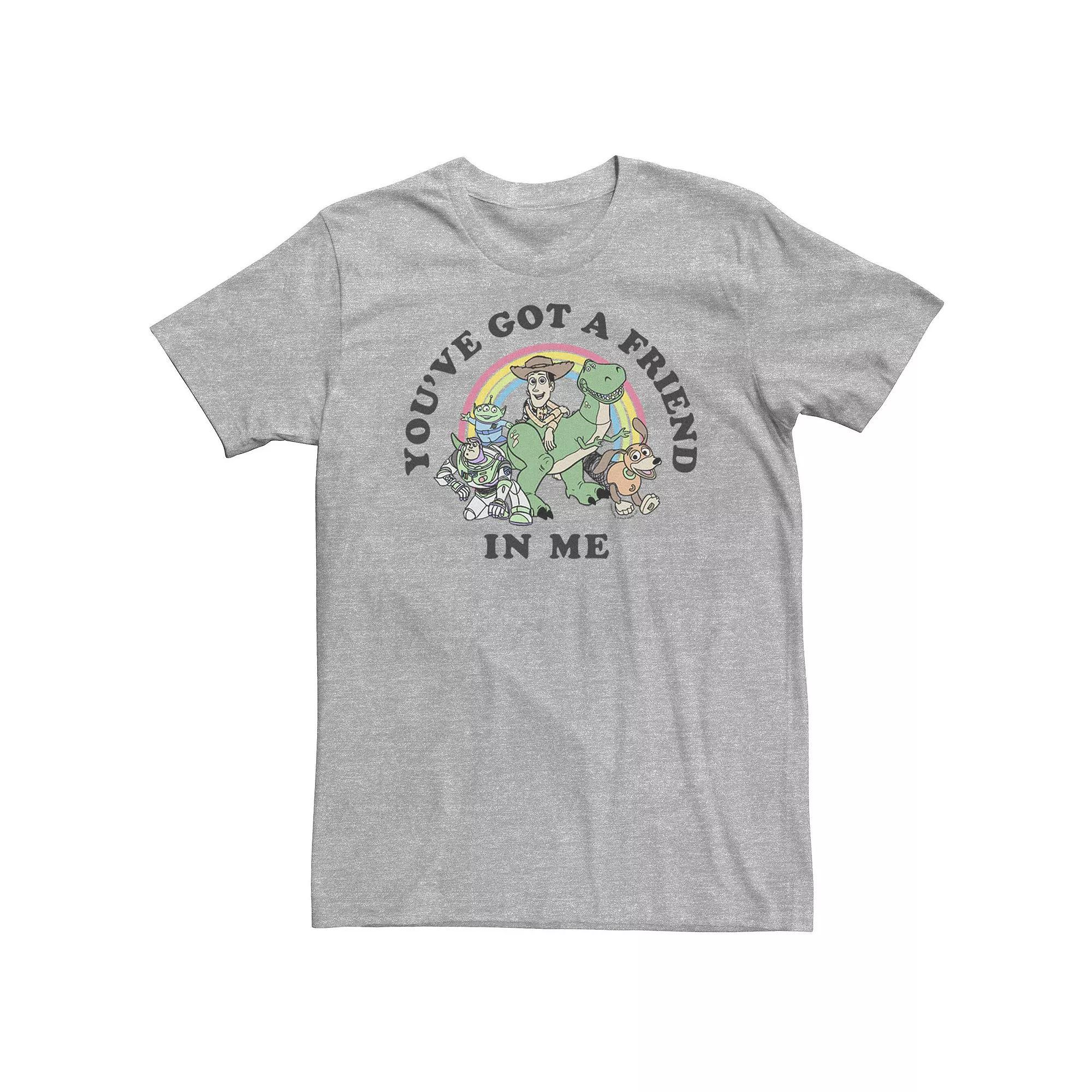 Big & Tall Disney / Pixar Pride Toy Story You've Got A Friend In Me Tee, Men's, Size: 4XL, Athletic Grey Product Image