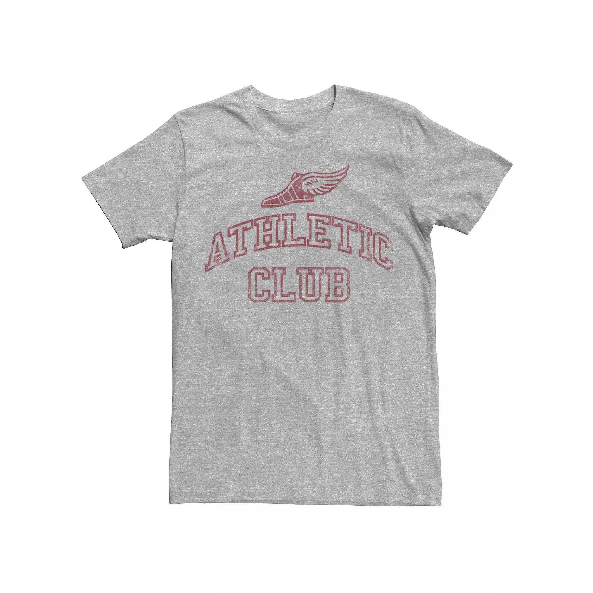 Men's Athletic Club Lettering Tee, Size: Medium, Athletic Grey Product Image