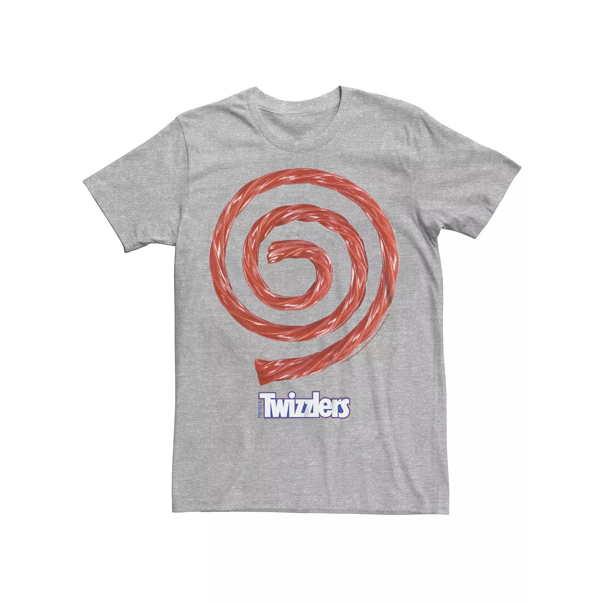 Men's Twizzlers Logo Spiral Graphic Tee, Size: Small, Athletic Grey Product Image