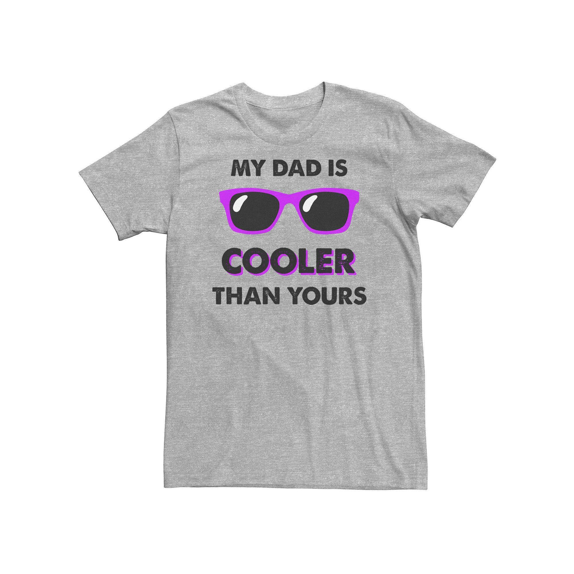 Big & Tall "My Dad is COOLER Than Yours" Father's Day Tee, Men's, Size: XXL Tall, Athletic Grey Product Image