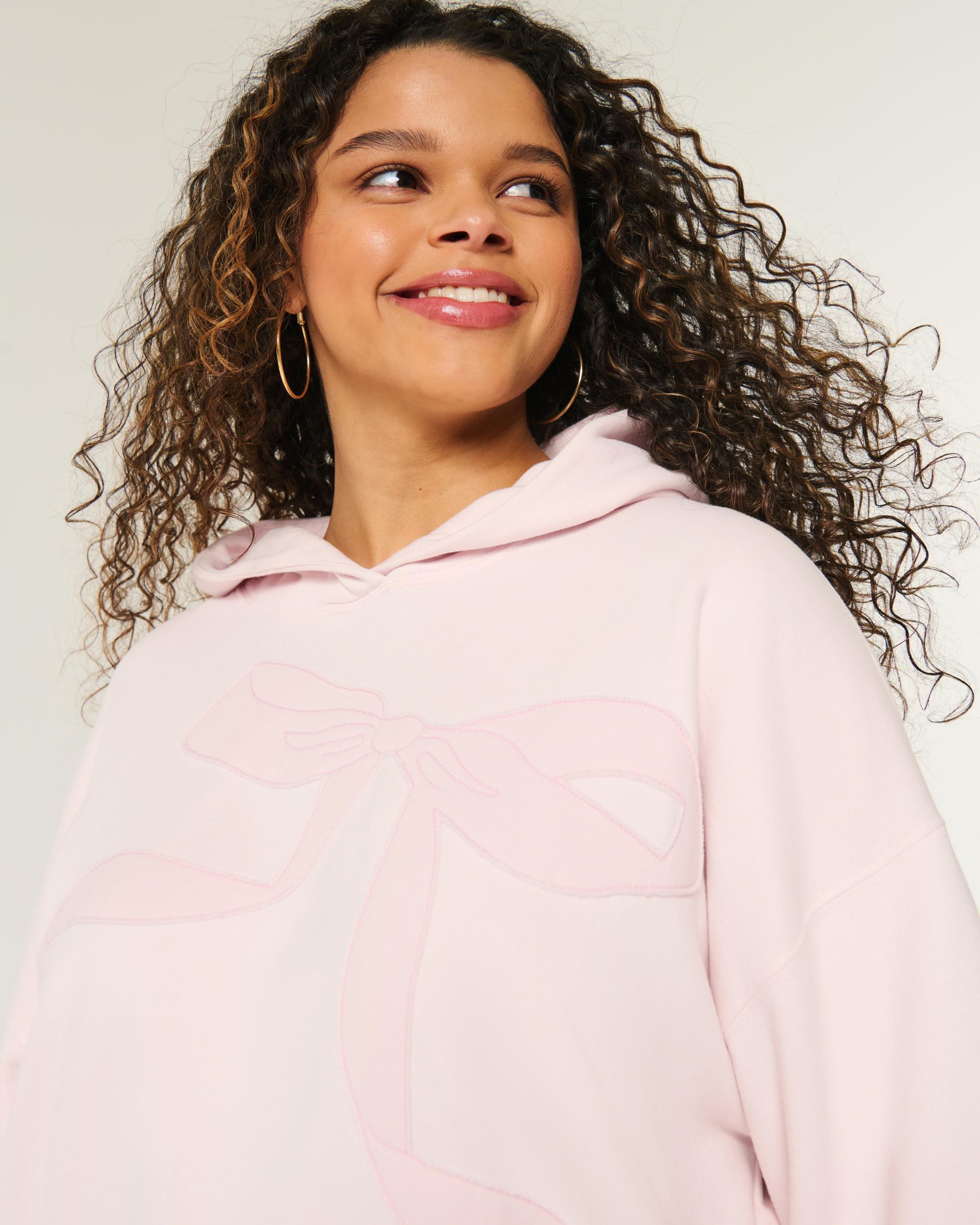 Oversized Bow Graphic Hoodie Product Image