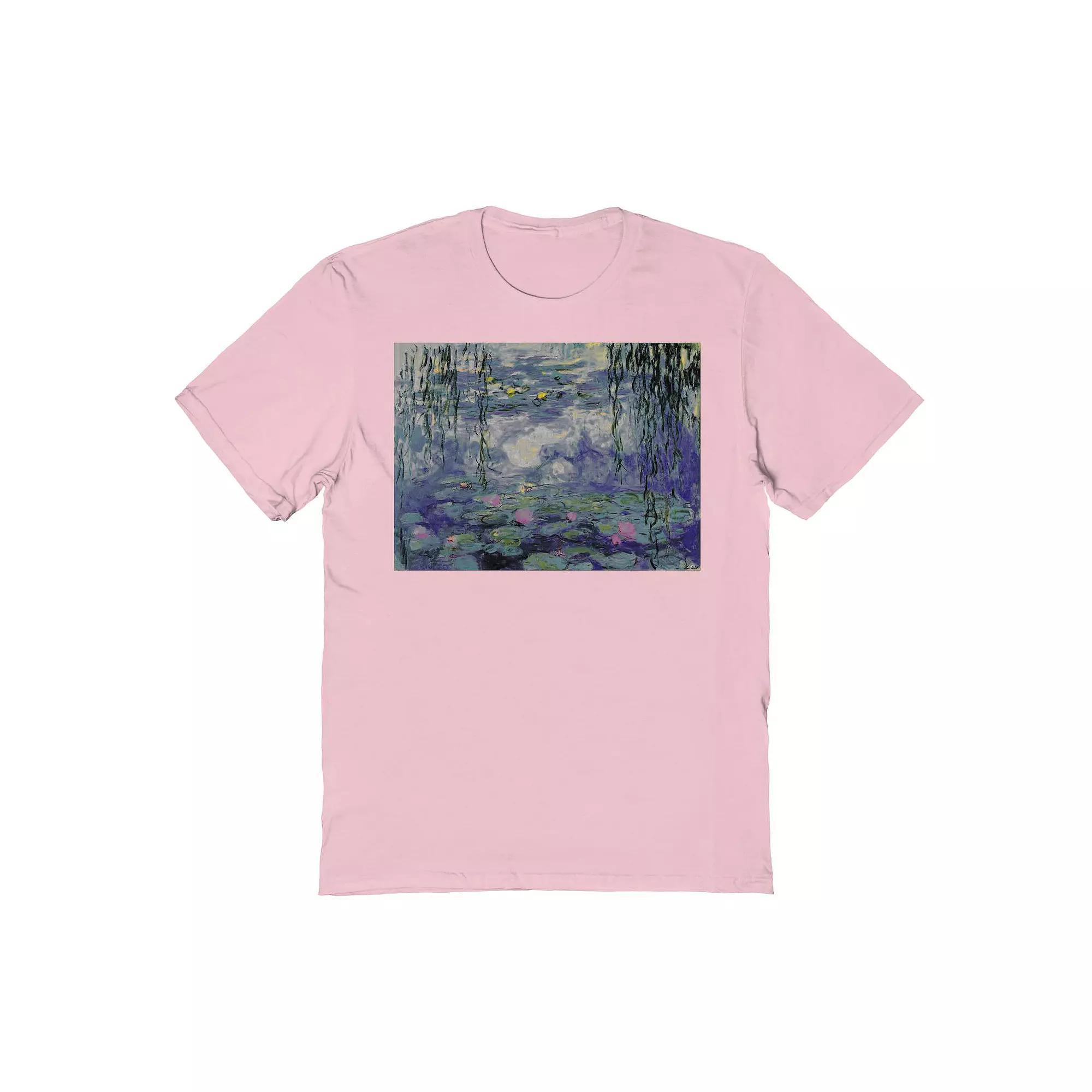 Men's Fine Art - Water Lillies Graphic Tee, Size: XL, Pink Product Image