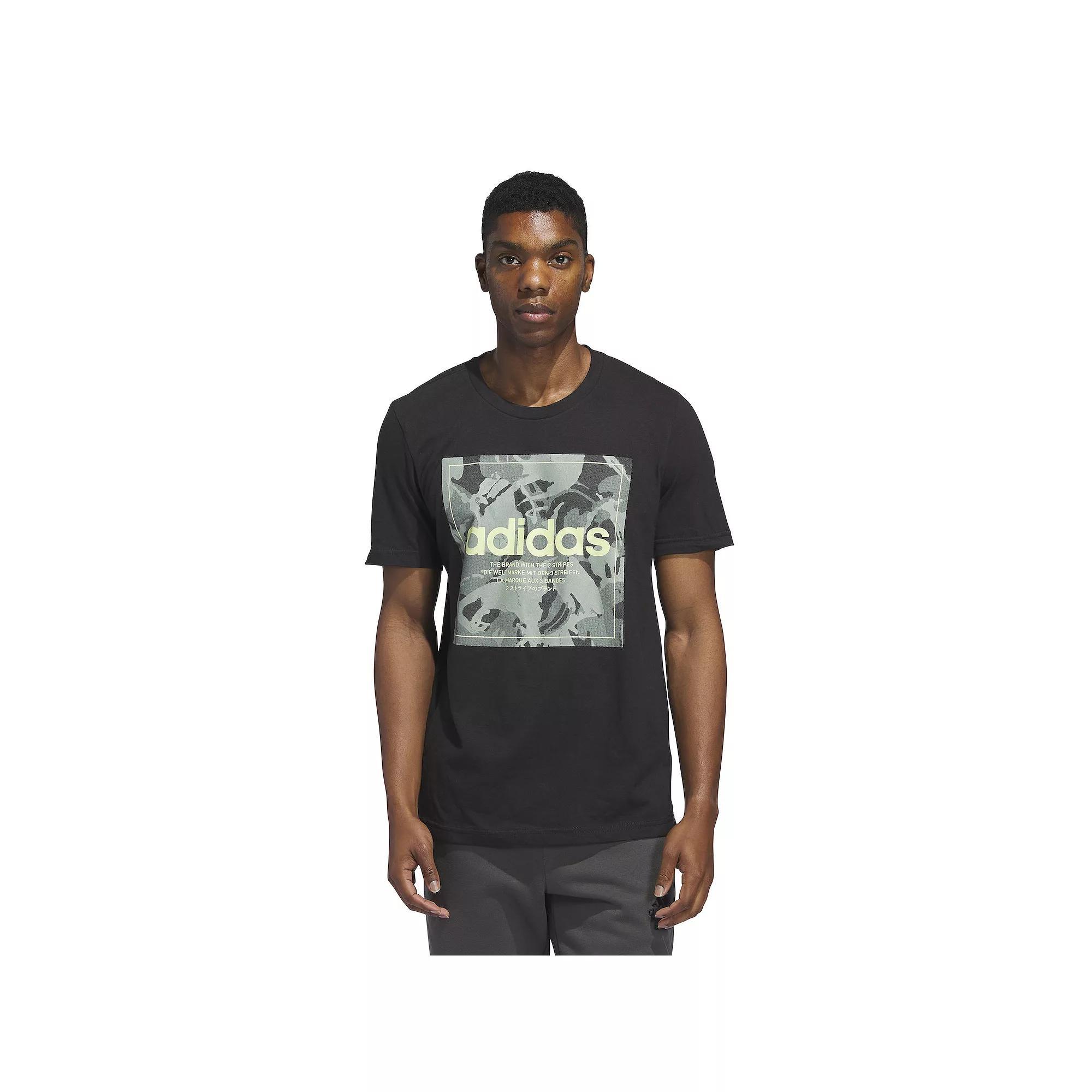 Men's adidas Graphic Tee, Size: Medium, Black Product Image