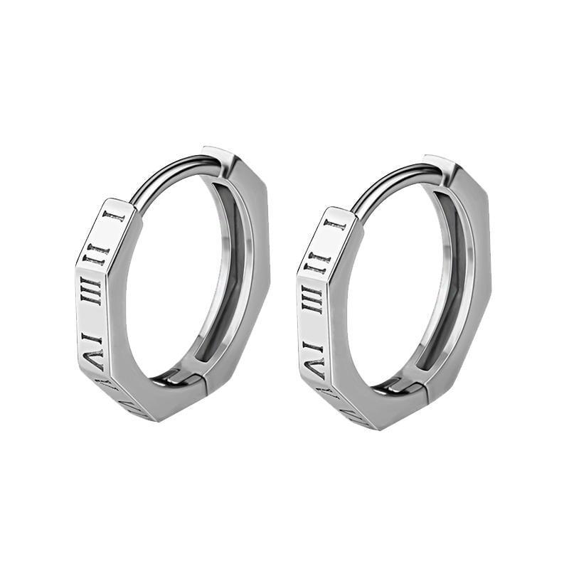 Roman Numeral Hoop Earring Product Image