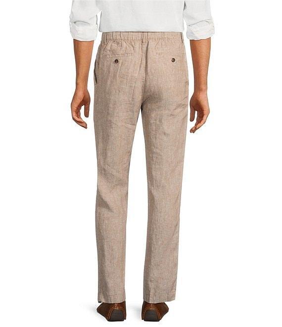Caribbean Big & Tall Flat Front Fancy Linen Pants Product Image