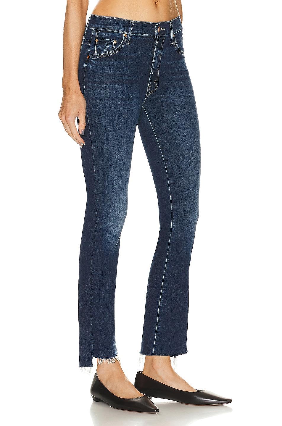 Mother The Insider High Rise Crop Step Fray Bootcut Jeans in Teaming Up Product Image