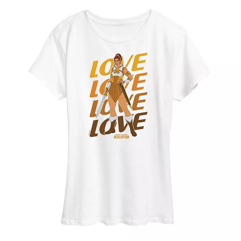 Women's Masters of the Universe Teela Love Graphic Tee, Size: XXL, White Product Image