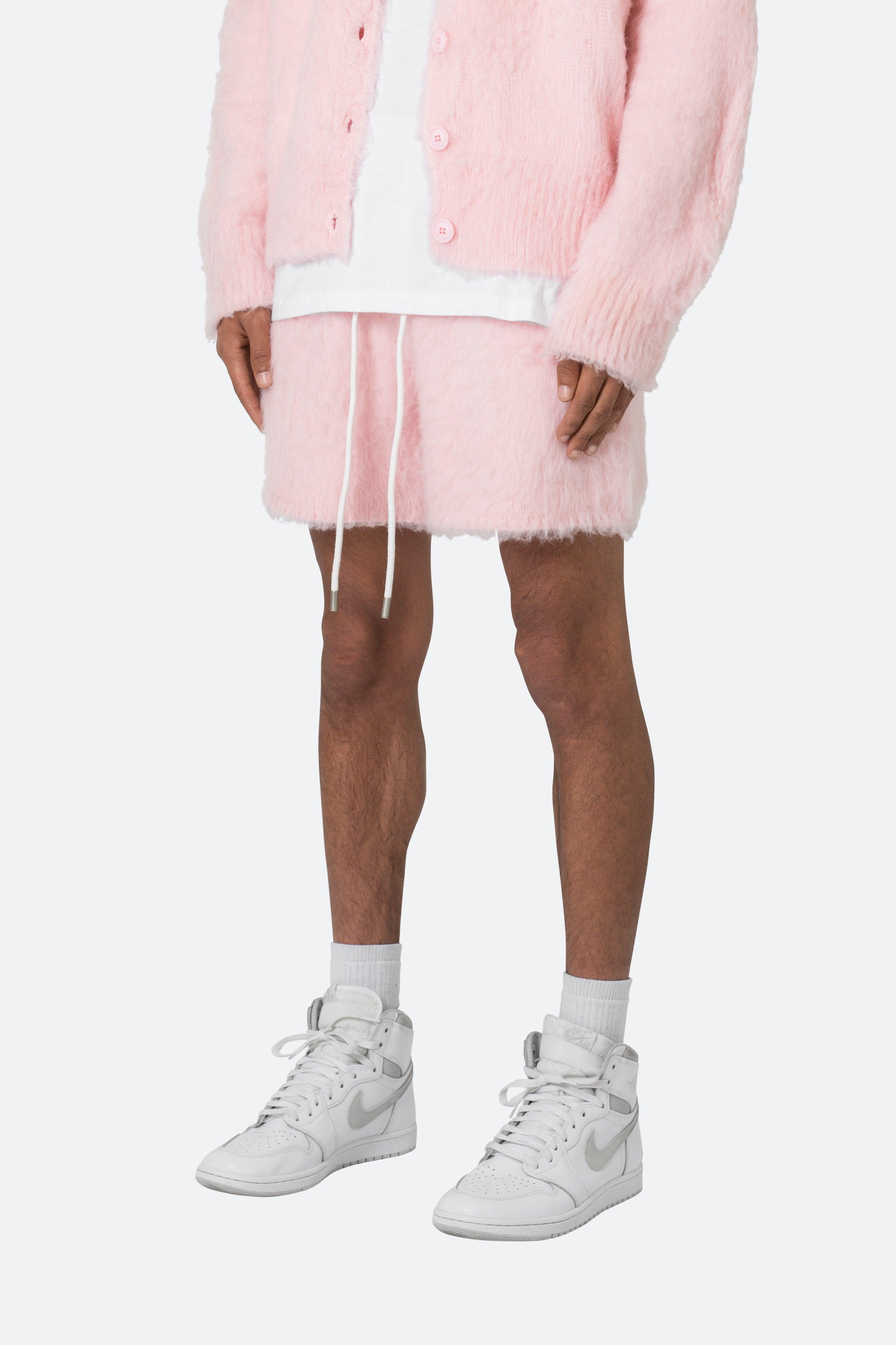 Fuzzy Sweatshorts - Pink Product Image