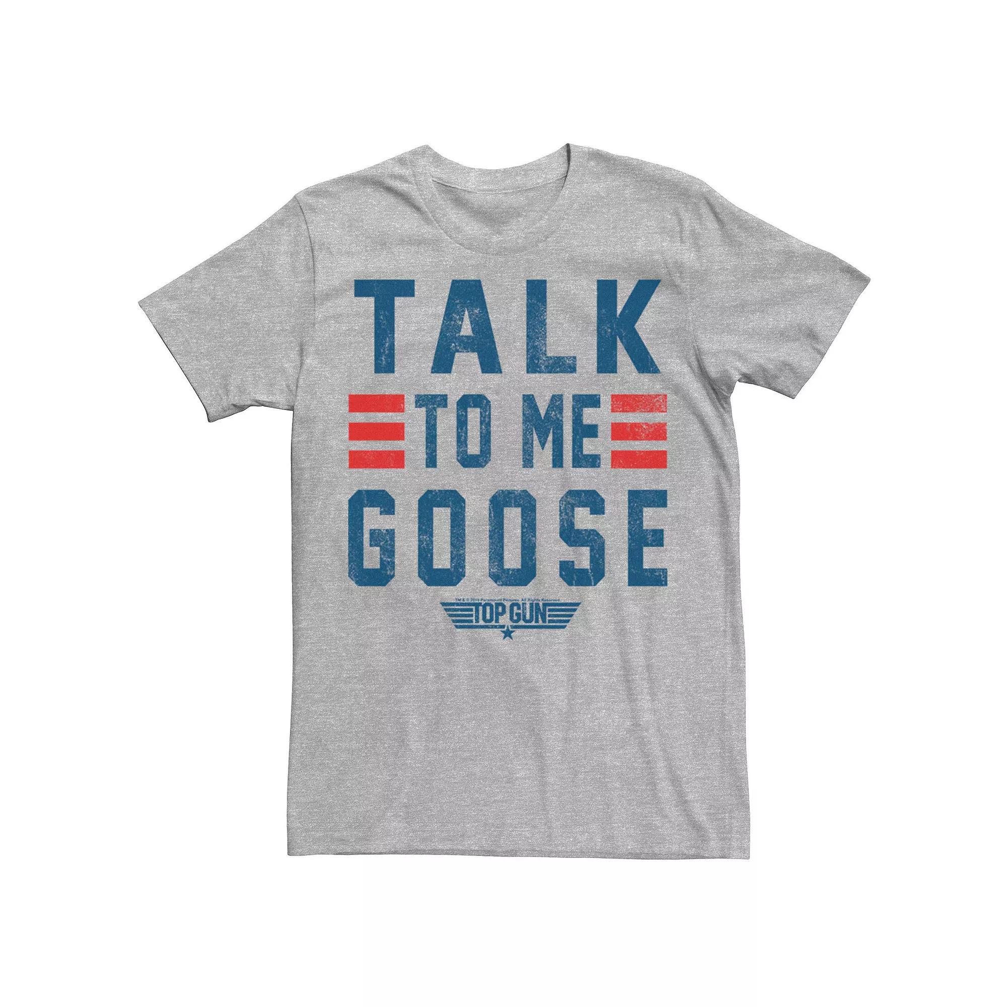 Men's Top Gun Talk To Me Goose Distressed Text Tee,  Product Image