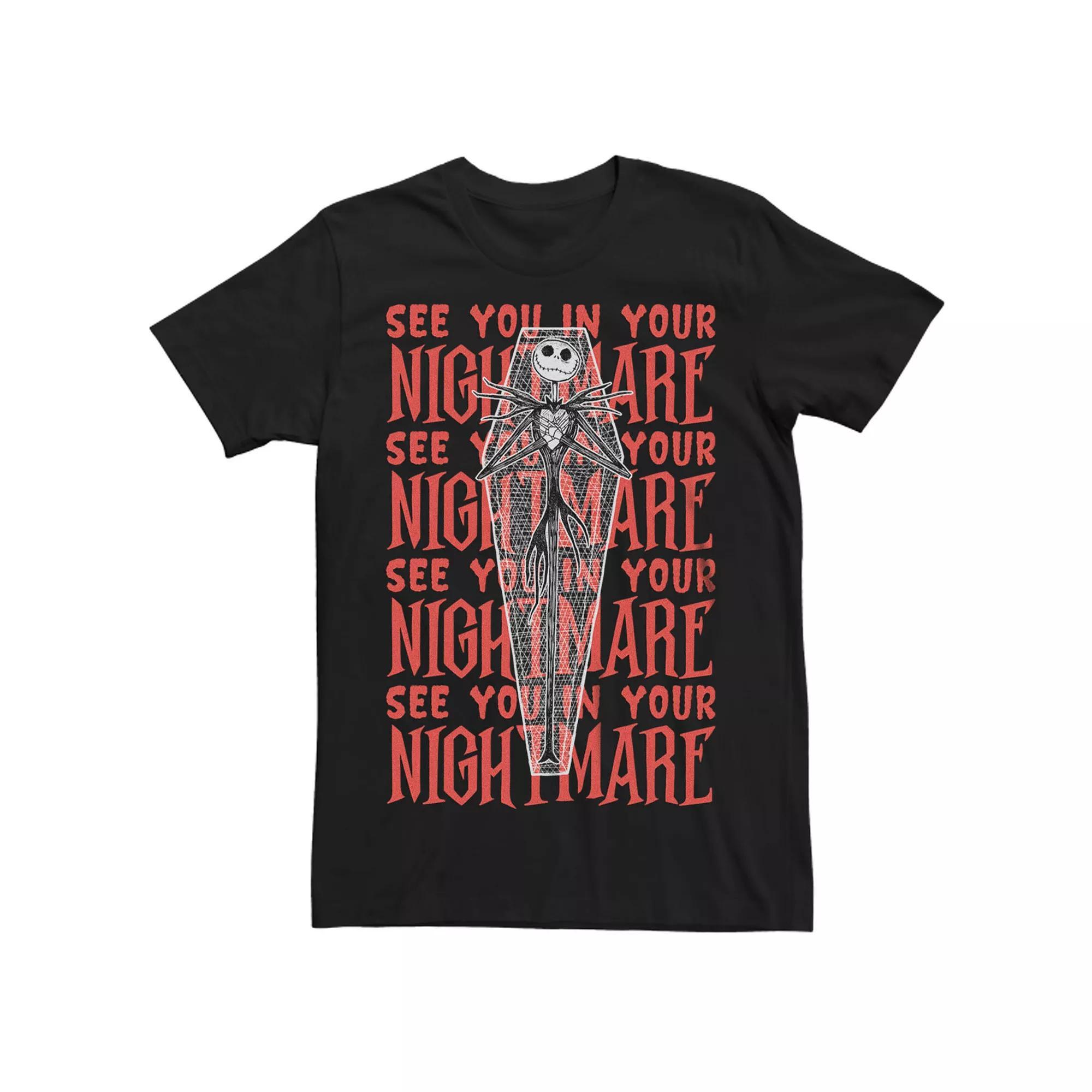 Disney's The Nightmare Before Christmas Jack Skellington See You Coffin Men's Tee, Size: Small, Black Product Image