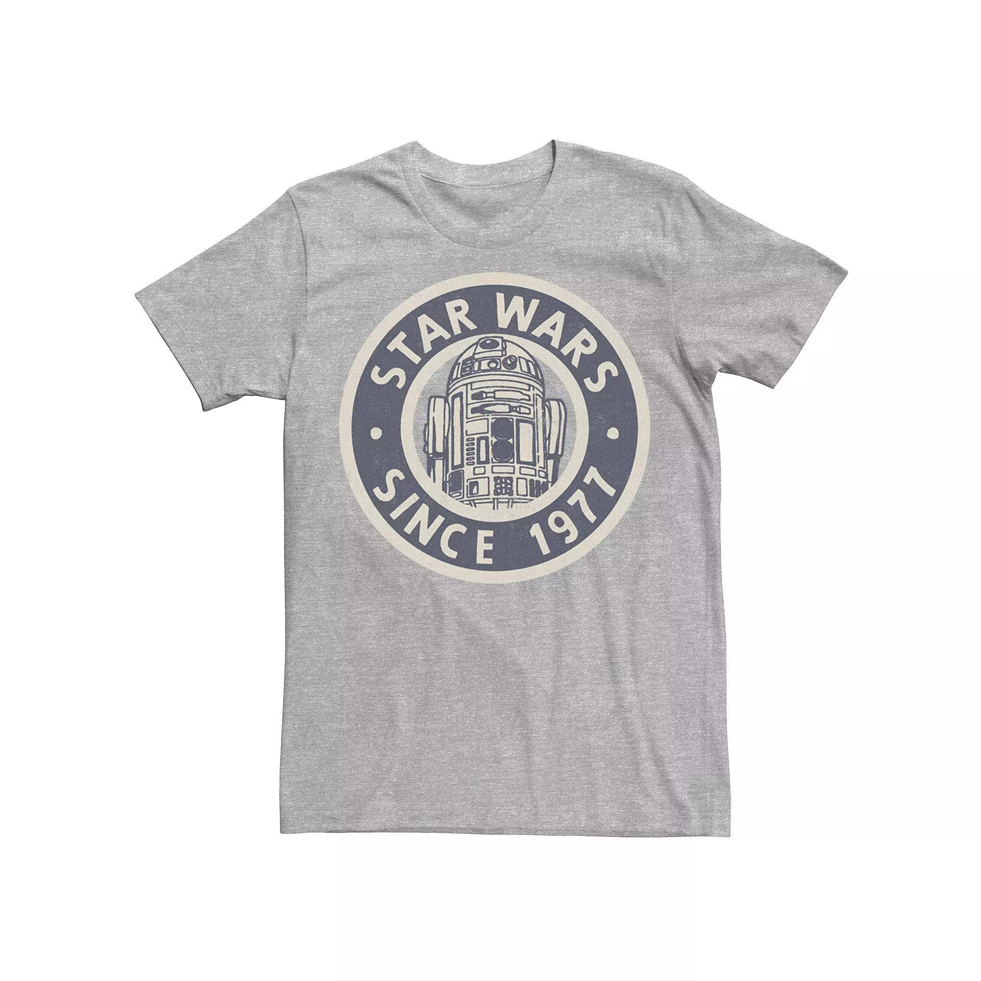 Men's Star Wars R2-D2 Circle Label Tee, Size: Large, Athletic Grey Product Image