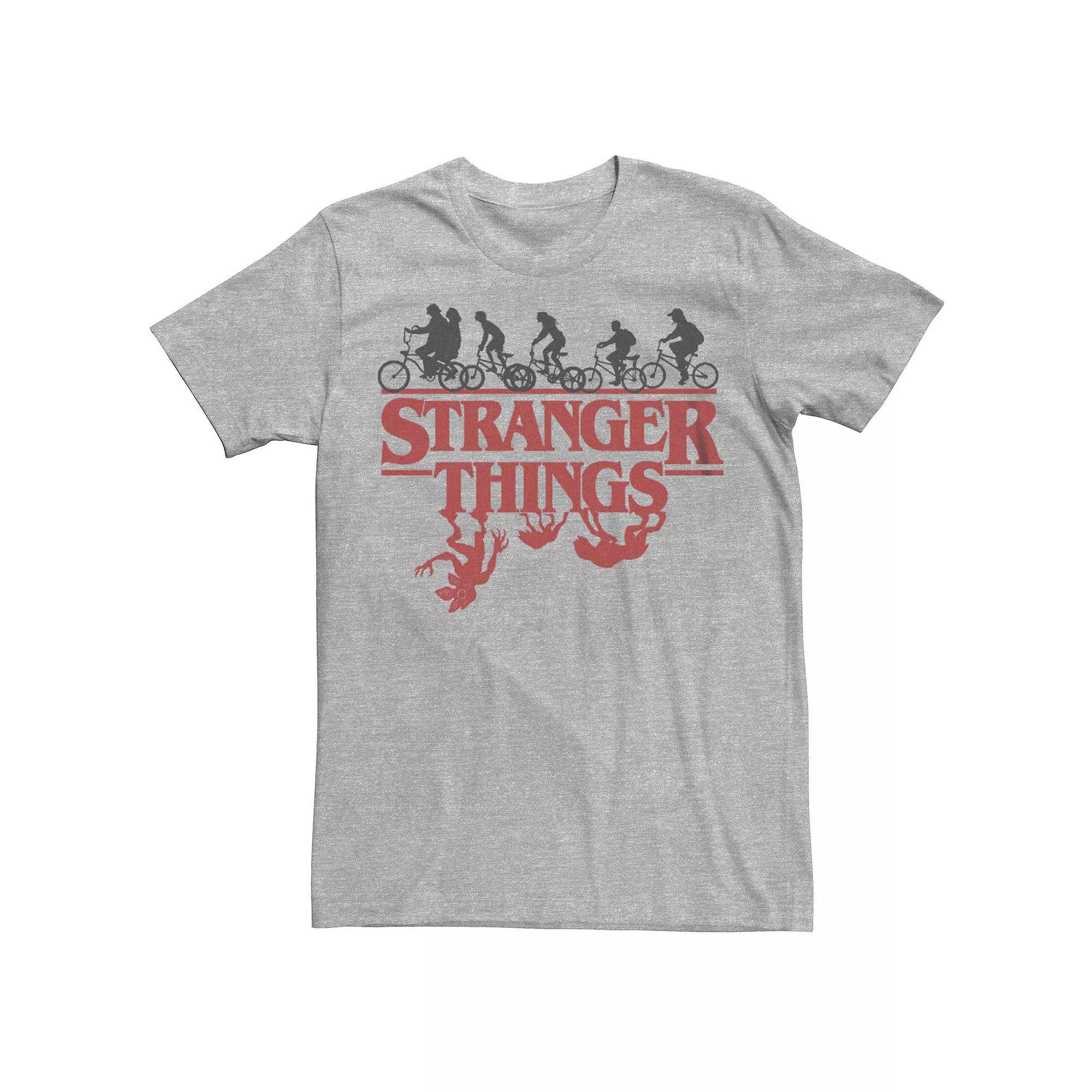 Men's Stranger Things Bike Ride Logo Graphic Tee, Size: XXL, Athletic Grey Product Image