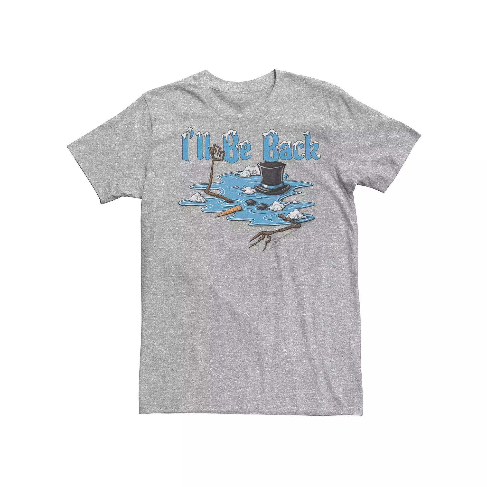 Men's Snowman Melted I'll Be Back Graphic Tee,  Product Image