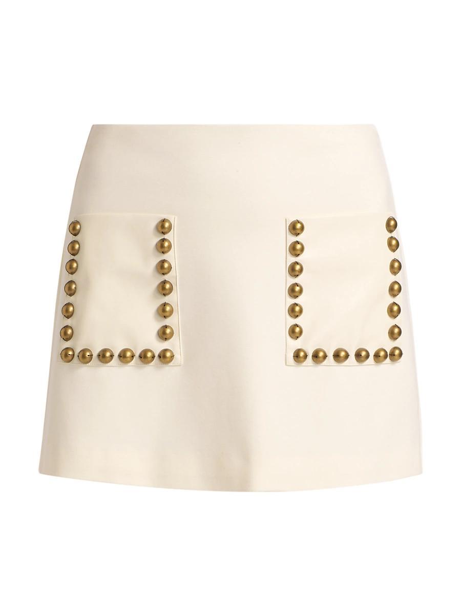 Womens Deidre Studded A-Line Miniskirt Product Image