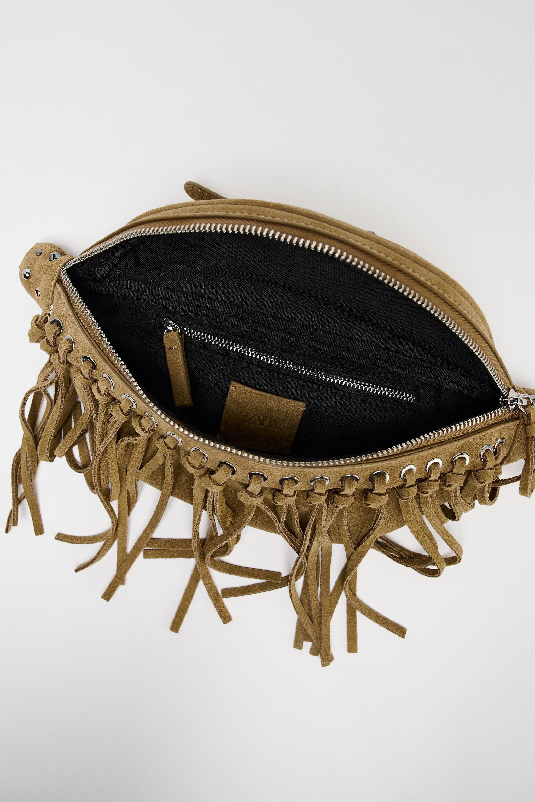 FRINGED SUEDE BELT BAG Product Image