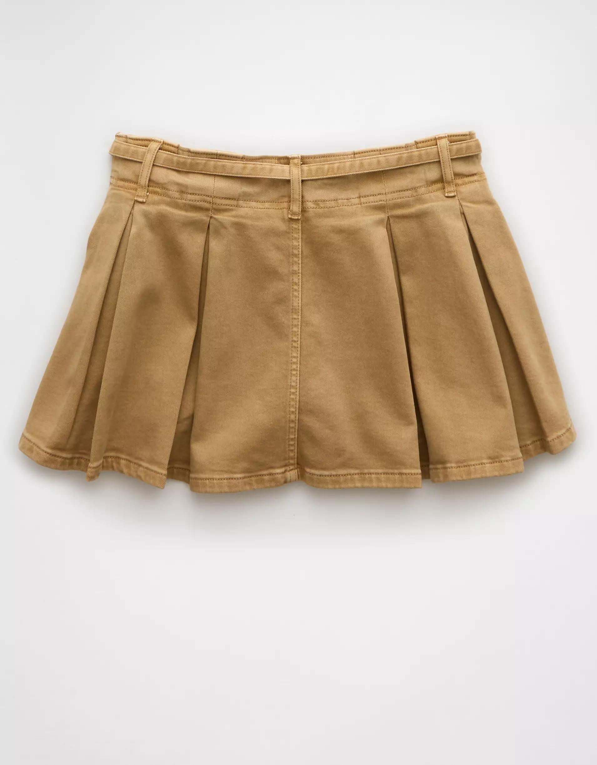AE Stretch Mid-Rise Pleated Mini Skort Product Image