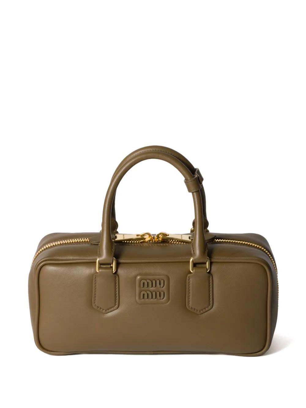 MIU MIU Arcadie Leather Bag In Brown Product Image