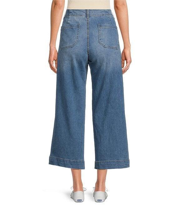Nurture by Westbound Petite Size Patch Pocket Cropped Wide-Leg Jeans Product Image