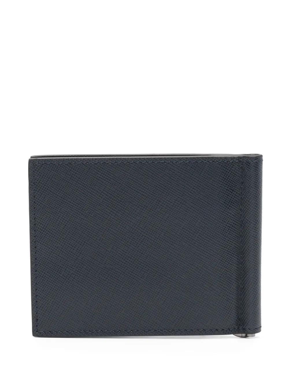 KITON Leather Card Holder In Blue Product Image