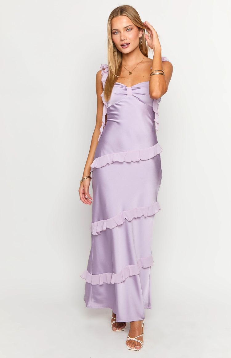 Marmalade Purple Ruffle Maxi Dress Product Image