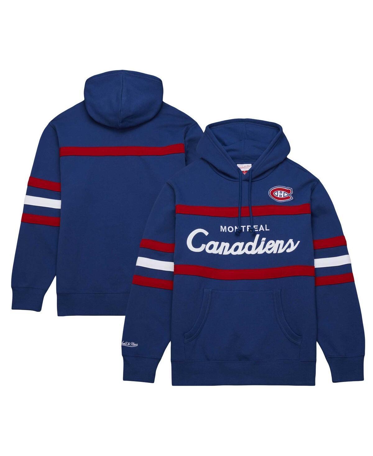 Men's Mitchell & Ness Navy Montreal Canadiens Head Coach Pullover Hoodie, Size: Large, Cnd Blue Product Image