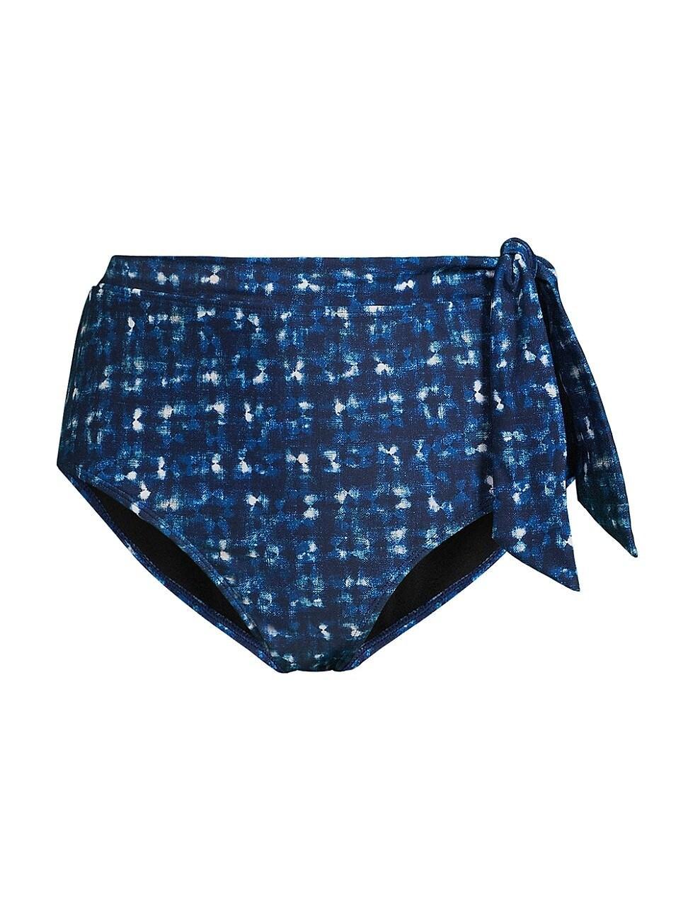 Womens Denim Noir Side-Tie High-Waisted Bikini Bottom Product Image