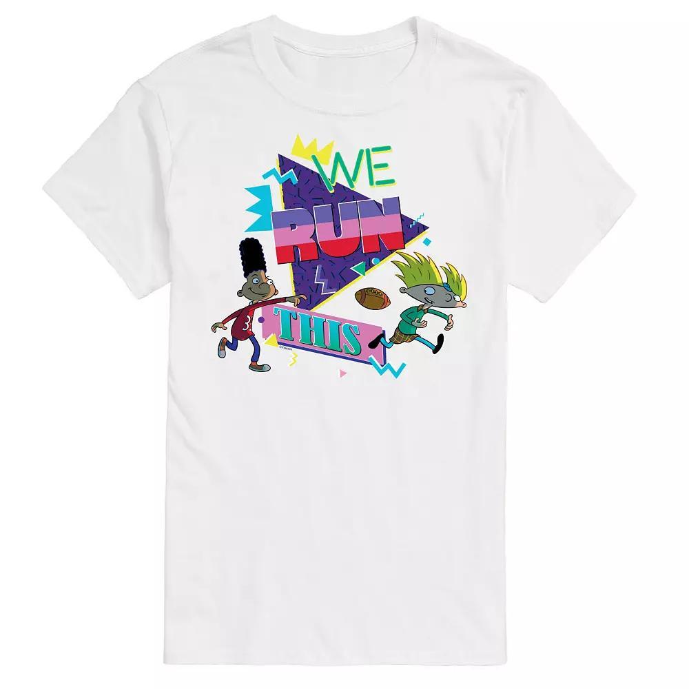 Big & Tall Hey Arnold! "We Run This" Retro Graphic Tee, Men's, Size: 4XB, White Product Image